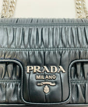 Load image into Gallery viewer, Prada Black Small Cross Body Chain Flap Bag