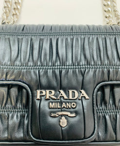 Prada Black Small Cross Body Chain Flap Bag