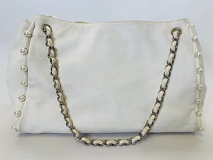 CHANEL Ivory Pearl Obsession Medium Tote Bag