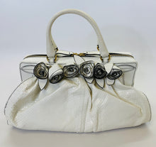 Load image into Gallery viewer, Valentino Garavani White Lacca Fleur Bag