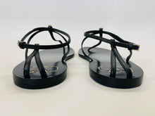 Load image into Gallery viewer, Valentino Garavani Black Rockstud Thong Sandal Size 40