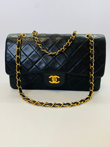 CHANEL Vintage Black Classic Double Flap Bag