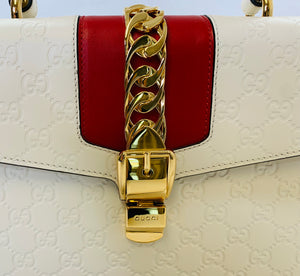 Gucci Ivory Guccissima Medium Sylvie Bag