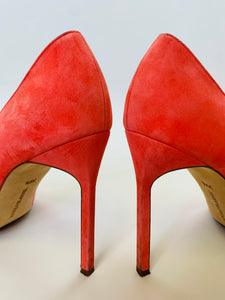 Manolo Blahnik BB 105 Coral Pumps Size 39 1/2