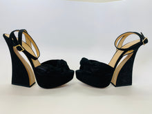 Load image into Gallery viewer, Charlotte Olympia Black Vreeland Platform Sandals Size 41