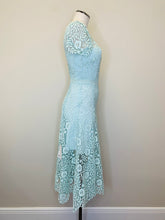 Load image into Gallery viewer, Self Portrait Aqua Blue Lace Midi Dress Sizes 4, 8 and 12