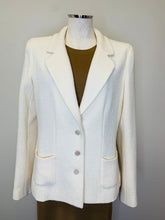 Load image into Gallery viewer, CHANEL Ivory Tweed Jacket Size 42