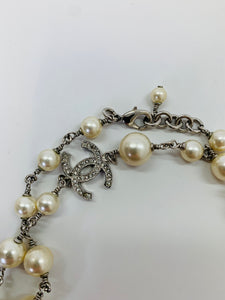 CHANEL Classic Long Man Made Pearl CC Necklace