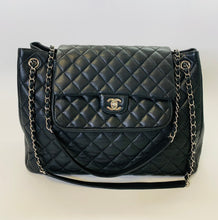 Load image into Gallery viewer, CHANEL Black Large Adjustable Chain Flap Bag