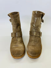 Load image into Gallery viewer, Jimmy Choo Gold Youth Biker Boot Size 39