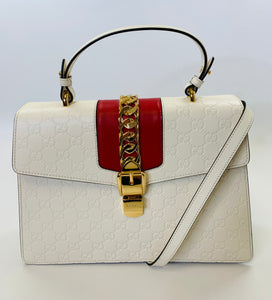 Gucci Ivory Guccissima Medium Sylvie Bag