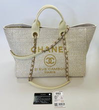Load image into Gallery viewer, CHANEL Large Gold Deauville Shopping Bag