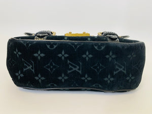 Louis Vuitton Limited Edition Gracie MM Black Monogram Velours Bag