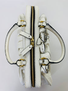 Valentino Garavani White Lacca Fleur Bag