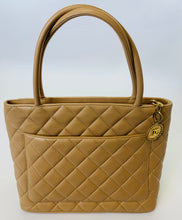 Load image into Gallery viewer, CHANEL Camel Caviar Leather Medallion Tote Bag