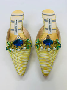 Manolo Blahnik Jeweled Mule Size 37