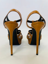 Load image into Gallery viewer, Saint Laurent Caramel T Strap Sandals Size 39 1/2