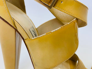 Jimmy Choo Beige Fiery Platform Sandal Size 36