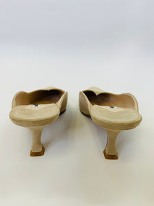 Manolo Blahnik Camel Slides Size 36