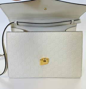 Gucci Ivory Guccissima Medium Sylvie Bag