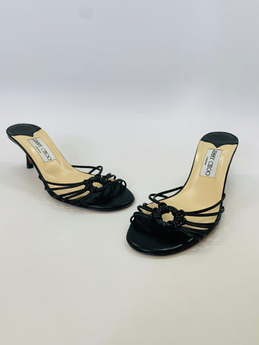 Jimmy Choo Black Slide Sandals Size 38