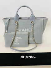Load image into Gallery viewer, CHANEL Small Grey Deauville Shopping Bag