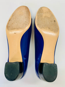 Salvatore Ferragamo Blue Vara Pumps Size 9