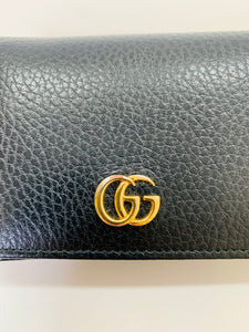 Gucci Black Interlocking G Card Wallet Case