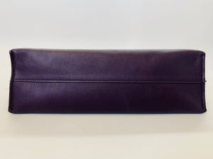 Loewe Eggplant Flamenco Drawstring Clutch With Strap