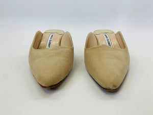 Manolo Blahnik Camel Slides Size 36