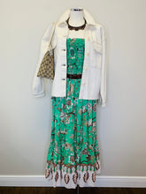 Load image into Gallery viewer, Cara Cara Jacobean Mint Jazzy Dress Sizes M and L