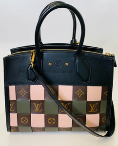 Louis Vuitton Monogram Damier Tressage City Steamer MM Bag