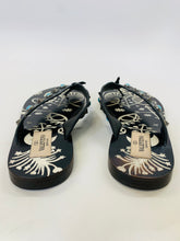 Load image into Gallery viewer, Valentino Garavani Black Rockstud Thong Sandals Size 37