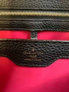 Louis Vuitton Noir Capucines MM Bag