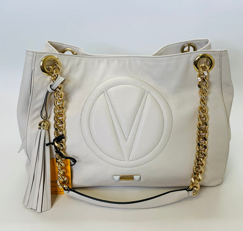 Valentino by Mario Valentino Ivory Verra Signature Tote Bag