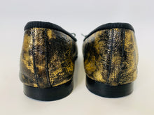 Load image into Gallery viewer, CHANEL Black and Gold Ballerina Flats Size 36