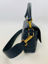 Load image into Gallery viewer, Fendi Navy Blue FF Embossed Baguette Bag