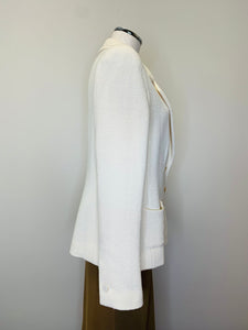 CHANEL Ivory Tweed Jacket Size 42