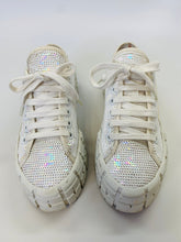 Load image into Gallery viewer, Prada White Sequin Platform Sneakers Size 37