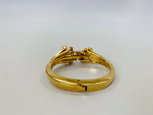 Alexander McQueen Gold Crystal and Skull Bracelet
