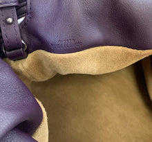 Load image into Gallery viewer, Loewe Eggplant Flamenco Drawstring Clutch With Strap