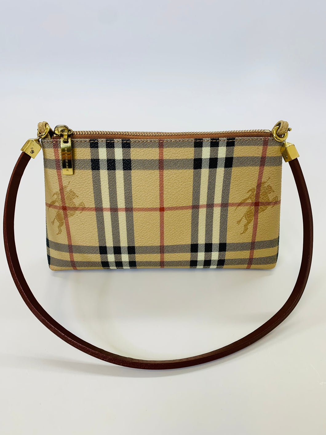 Burberry Coated Canvas Haymarket Check Pochette