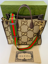 Load image into Gallery viewer, Gucci GG Jumbo Canvas and Leather Tote Bag