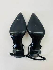 Gucci Black Suede Pumps Size 7 1/2