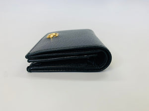 Gucci Black Interlocking G Card Wallet Case