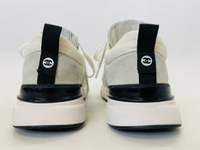 Load image into Gallery viewer, CHANEL Grey and White CC Lace Up Sneakers Size 36