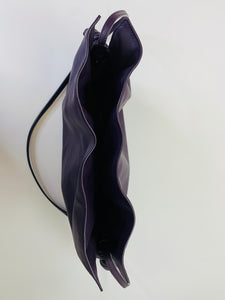 Loewe Eggplant Flamenco Drawstring Clutch With Strap