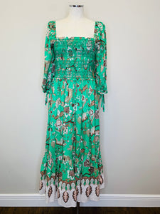 Cara Cara Jacobean Mint Jazzy Dress Sizes M and L