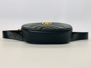 Gucci Black GG Marmont Belt Bag Size 75/30