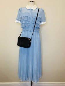 Self Portrait Pastel Blue Midi Dress Sizes 4, 8 and 10